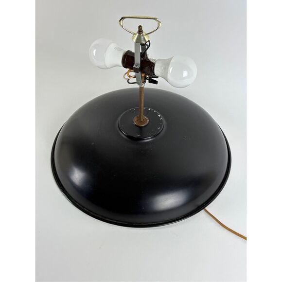 Vtg MCM Bakelite Style Globe Orb Table Accent Lamp Light w/ Aluminum Base Large - Picture 13 of 14